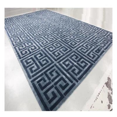 China Wool Reversible Decorative Modern Custom Made Handmade Tufted Area Rug Wool Room Handcrafted Blankets for sale