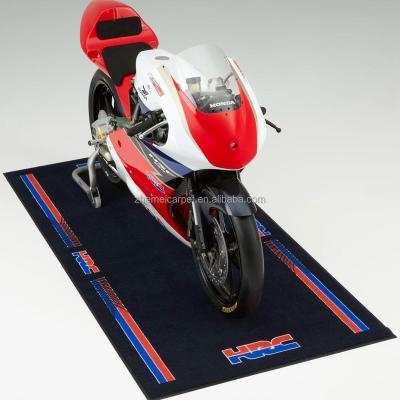 China Customized Garage Adhesive-Protective Mat Motorcycle Mat, Printed Logo Mat, for sale