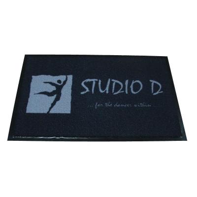 China 60X90Cm Customized Adhesive-Protectors Printed Floor Door Mat With Company Logo for sale