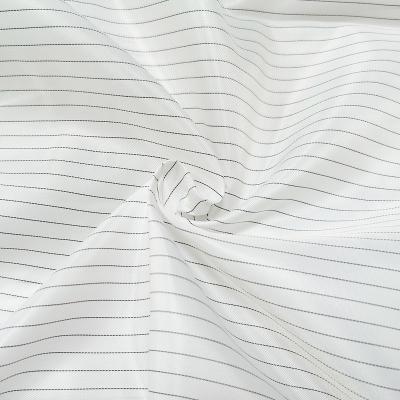 China Cleanroom 5mm Stripe Antistatic ESD Fabrics 98% Polyester 2% Conductive Carbon Te koop