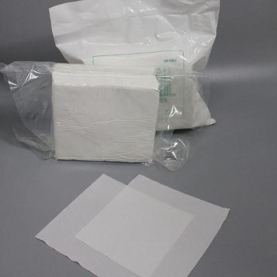 China 4*4 100pcs 110gPolyester Microfiber Cleanroom Cleaning Wipers For LCD Panel for sale