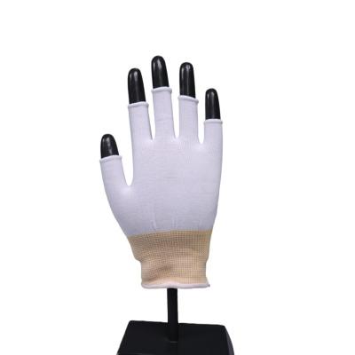 Cina Sterile Ambidextrous Cleanroom Half Finger Nylon Glove Liners Lint Free in vendita