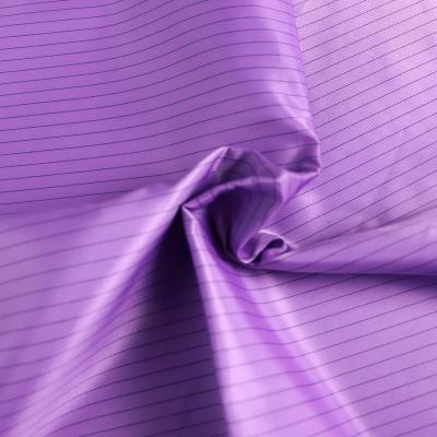 China 98% Polyester 2% Conductive Filament Electrostatic Discharge Fabric With 2.5mm Strip for sale