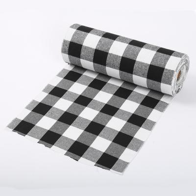 China High Quality Stripe Wedding Check Pattern Printed Polyester Table Runners For Weddings Party for sale