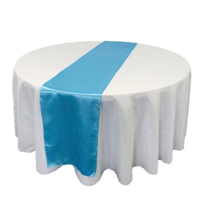 China Cheap high quality decorative wedding elegant stripe banquet satin dining table runner elegant for sale