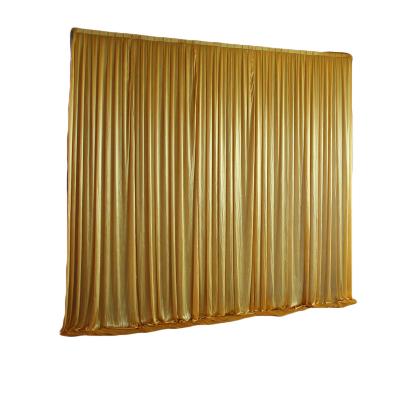 China Polyester Wedding Decorations New Design Fabric Satin Drape Backdrop Curtains For Wedding Stage Event Party for sale