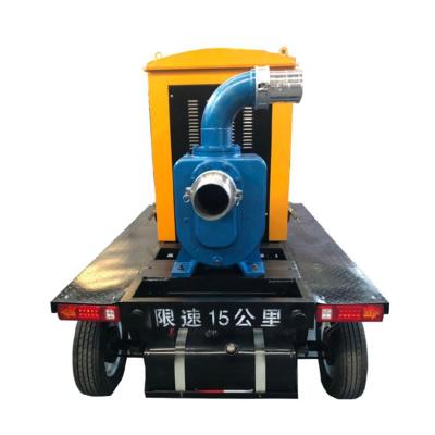 China Other high quality import and export drainage pump flood control diesel engine mobile self-priming pumping for sale