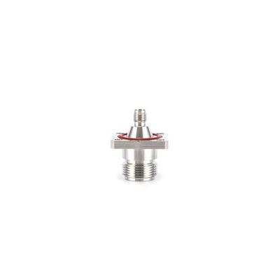 China Frequency Up To DC~11GHz Factory Price N Female To SMA Female 4 Holes Flange Adapter Connector RF Coaxial Adapter for sale