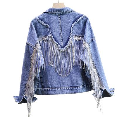 China 2021 Loose Fashion Denim Jacket Women's Breathable Denim Jacket Large Autumn Winter Jacket Women for sale