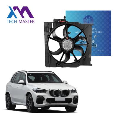 China Técnico Maestro 12V Construido en fusible Radiador eléctrico ventilador de enfriamiento de automóviles para BMW X5 E70 en venta