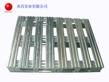 China Galvanised Stackable Steel Pallets Loading Firmly 2 Way Or 4 Way Entry Type for sale