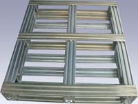 China Industrial Returnable Storage Galvanized Steel Pallets Single Face Or Double Face for sale