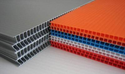 China Grey / Orange / Green Flame Retardant PP Hollow Sheet For Floor Protection for sale