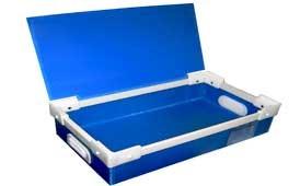 China black / blue / red Hollow Corrugated Plastic Trays Plastic Turnover Box for sale