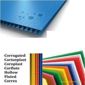 China Decorative Anti - UV Plastic PP Hollow Board Coroplast Sheets 4mm / 5mm / 6mm for sale