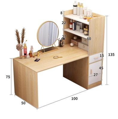 China (Size)Adjustable Wooden Bedroom Dresser Set Storage Dresser With Mirror Dressing Table for sale