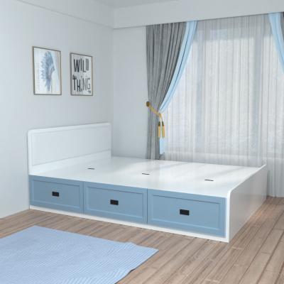 China Modern Nordic Wooden Bedroom Furniture Modern King Size Bed With Large Storage Capacity for sale