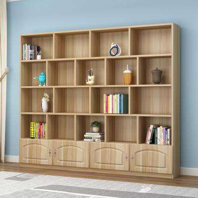 China (Size) New Design Adjustable Sliding Door Bookcase Space Saving Office Furniture Sliding Bookcase for sale