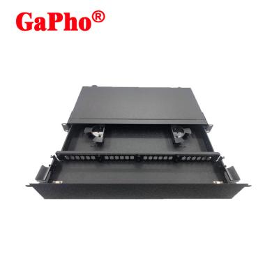 China Drawer type 1U19 inch optical fiber distribution frame 48 core LC drawer type distribution frame for sale