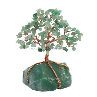 China China 2023 Home Decoration Crystal Crushed Stone Natural Green Aventurine Fengshui Tree Tree of Life Desk Office Decoration for sale