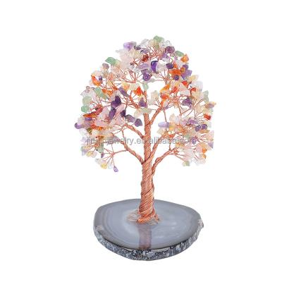 China China Factory direct selling natural agate base crystal tree medium office, living room, home decoration, commercial gifts for sale