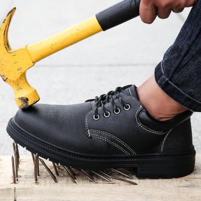 China Factory Wholesale Best Selling Anti-static Steel Toe Safety Work Boots Leather Rubber Shoes for sale