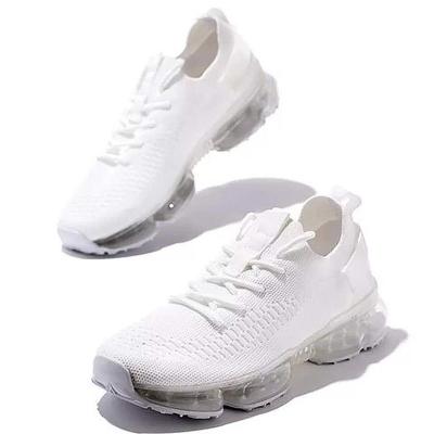 China Cushioning Fashion Design Air Cushion Woman Shoes Heighten Breathable Chunky Mesh White Sneaker for sale