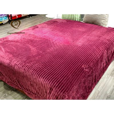 China Songmai Luxury Anti-pilling Double Sided Blanket Coral Fleece And Lambs Wool Soft Touch High Quality Blanket For Bed Sofa for sale