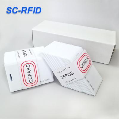 China Factory Supply Blank Direct Proximity Waterproof/Waterproof Identification EM4100/tk4100 RFID Thick Plastic Cards for sale