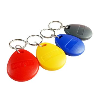 China Big waterproof/waterproof stock and fast delivery UID 13.56mhz f08 chip variable rfid keyfob access control keyfob for sale