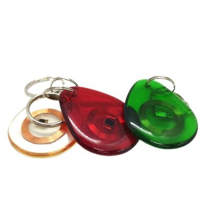 China kefob rfid rfid access control key chain keytag in clear plastic contactless waterproof waterproof/waterproof for sale