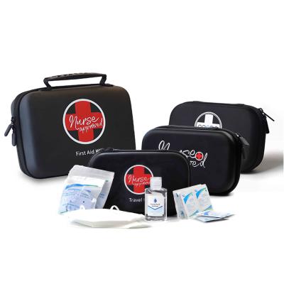 China Wholesale ISO High Quality Hot Selling Portable Black First Aid Kits Medical Box/Case With First Aid Equipment for sale