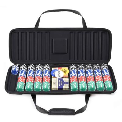 China Home Custom Professional Eva Hard 100/500/1000 Casino Chips Poker Box Game Set Cases for sale