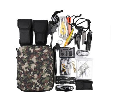 China 2020 Amazon Home Certificate Tending Wholesale Outdoor Camouflage Fishing Case and Camping Equipment Survival Kit for sale