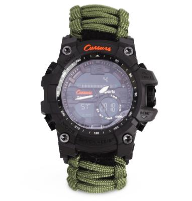 China 2021 Factory Home Band Watch, Survival Wristband Military Paracord Tactical Rise Watches for sale