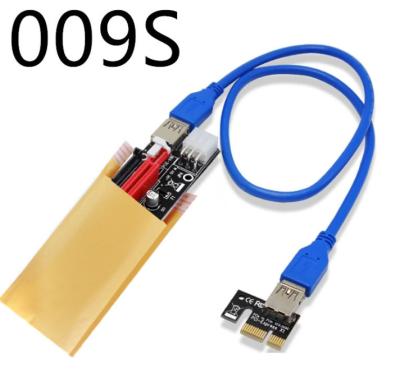 China Laptop 60CM VER 009S PCI-E 1X to 16X LER Riser 009&010S&010X Card Supplement PCI Express Adapter USB 3.0 Cable Power for sale