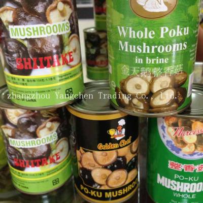 China Canned whole fresh shiitake mushroom in box for sale