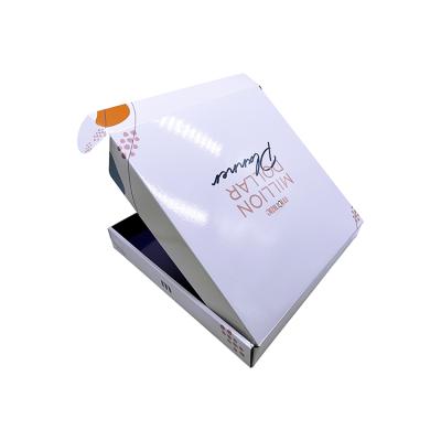 China Recyclable Custom Logo Printed Folding Die Cut Corrugated Flat Pack Mailing Box for sale