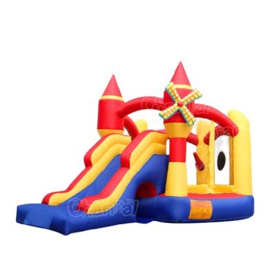 China Small Size Inflatable Bouncer Nylon Slide Bounce House The Yard for sale