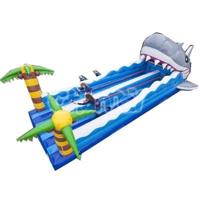 China New Design PVC Flip PVC Double Lane Inflatable Water Slide Commercial Inflatable Slide Slide for sale