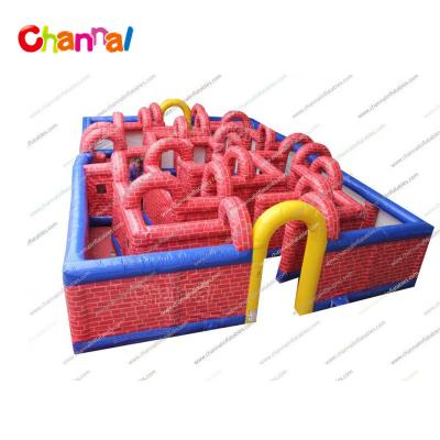 China Custom PVC Brick Wall Inflatable Maze For Sale Inflatable Obstacle Course Inflatable Maze for sale