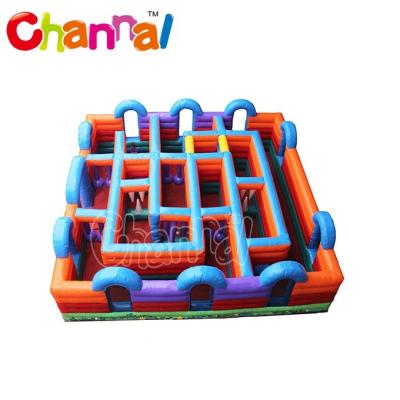 China PVC Outdoor Commercial Inflatable Maze Inflatable Obstacle Course For Sale for sale