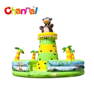 China PVC Channal Inflatable Backyard Rock Climbing Inflatable Climbing Wall For Kids for sale