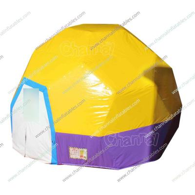 China Yellow Inflatable Dome Tent Outdoor Inflatable Dome Tent Inflatable Dome Tent For Events Dia7mx5m Or Customized for sale