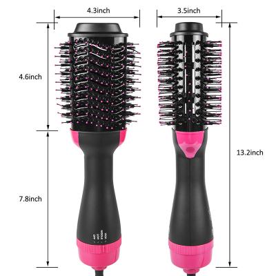 China Hotel IN Stock 3 in 1 One Step Hair Dryer and Volumizer Brush Straightening Curling Iron Comb for sale