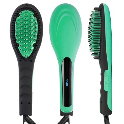 China Nondisposable Electric Tourmaline Comb Hair Straightener Straight Hair Straightening Brush for sale