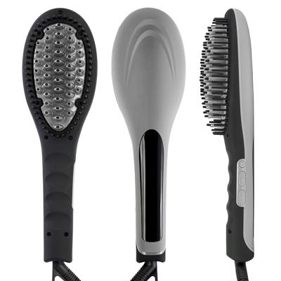 China Nondisposable Stylish Massage Iron Comb Hair Dryer Flat Ceramic Hair Straightening Brush for sale