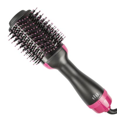 China Feature IN Stock Ready To Ship Round Hair Brush 1000W One Stage Hair Dryer Comb Electric Hair Brush With 3 Speeding Sets for sale