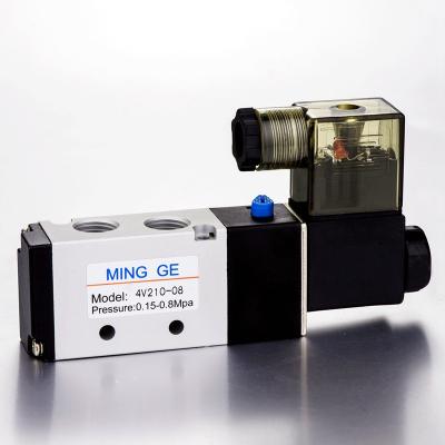 China MINGGE MGPC 5/2 Way General Pilot Acting Air Solenoid Valve Model 4V210-08 for sale