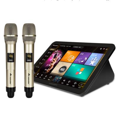 China Play Music Karaoke Player 4in1 Entertainment Function System 8T Unique Portable Powerful Family KTV Machine / Movie 15.6 Design for sale